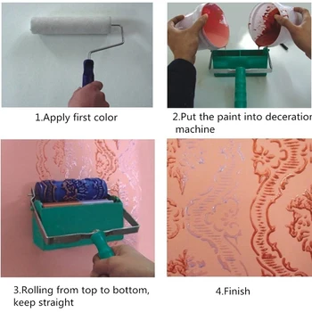 5 Collu Vienu Krāsu, Sienu Apdares Krāsu Krāsošanas Mašīna Rullīšu Brush Tool, 3D Modelis, Tapetes Apdare, Krāsošanas Instrumenti,