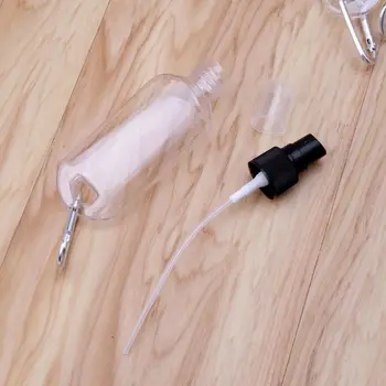 5 Gab./iepak 30ml 50ml Tukšs Uzpildāmas Pudeles Ar Gredzenu Keychain Ceļojumu caurspīdīgas Plastmasas Smaržas Mini Pudele Rozā Sprinkleru