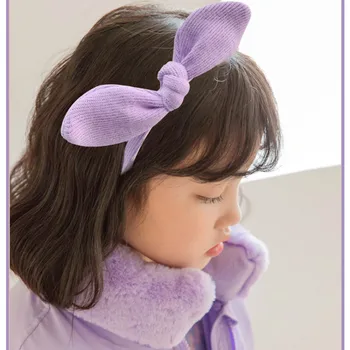5 Gab./Komplekts Bērniem Cute Krāsas Adīt Scrunchies Gumijas Lentes Galvassegu Baby Meitenes Jauki Hairbands Headwears Mazulis Matu Aksesuāri