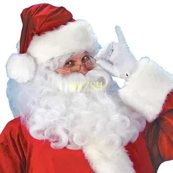 5 Gab Komplekts Ziemassvētku Kostīms Pieaugušo Samta Āda Cosplay Santa Claus Drēbes Ziemassvētku Puse Aksesuārus Kostīms Pieaugušajiem