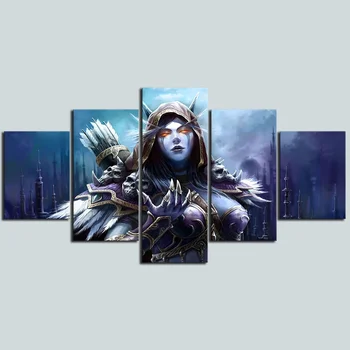 5 Gabals Video Spēli WOW Warcraft DOTA 2 Glezna, Plakāts, Dekoratīvo Sienu Mākslas Telpā Sienas Dekori Kanvas Glezna Vairumtirdzniecība