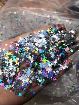 5 grami 6 MM/3MM Hologrāfiskā Tukšums Star Glitter Nail Art *Festivāla Seju Matu Spīdums--50grams Hologrāfiskā Star Glitter