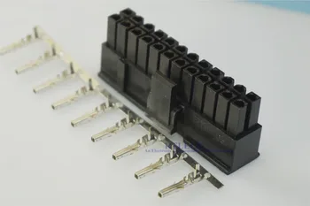 5 komplekti Mainboard ATX 24 Pin Barošanas 4.2 mm Piķis Pieslēgvietas Apvalks, Bīdāmās Dzelzceļa Mātesplati 20+4 Pozīcijas Spailes Alvas Pārklājumu