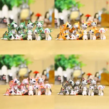 5 krāsas Cute Kaķi, Dzīvnieku Miniatūras Pasaku Dārza Mājas, Māju Apdare, Mini Amatniecības Mikro Ainavu Dekors DIY Piederumi