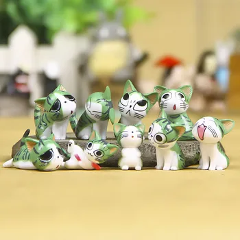 5 krāsas Cute Kaķi, Dzīvnieku Miniatūras Pasaku Dārza Mājas, Māju Apdare, Mini Amatniecības Mikro Ainavu Dekors DIY Piederumi