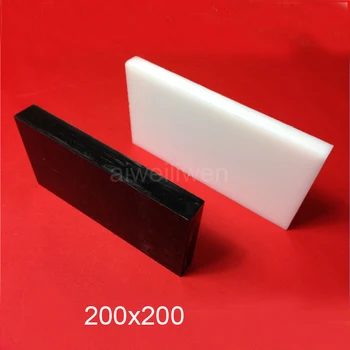 5 mm 6 mm 8 mm 10 mm biezums 200x200mm balts vai melns pom lapa Polyoxymethylene Plastmasas tērauda plāksne Polyformaldehyde panelis valde