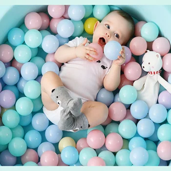 50/100 gab. Plastmasas Okeāna Bumbu Eco-Friendly Krāsains Bumbu Funny Baby Bērnu Peldēt Bedres Rotaļlietas Ūdens Baseins Okeāna Viļņu Bumbu Dia rotaļlietas