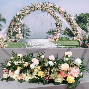50/100cm custom kāzu ziedu sienas vienošanās piegādes zīda peonija mākslīgo ziedu rindu dekoru Romantiska diyiron arkas fona