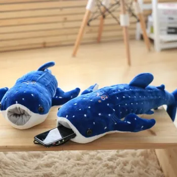 50-150cm Jaunu Stilu Zilā Haizivs Plīša Rotaļlietas Big Fish Auduma lelle Vaļu plīša pildījumu jūras animalsChildren Dzimšanas dienas Dāvana