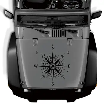 50 x 50cm Universālo Auto Uzlīme Kapuci Kompass Decal Auto Vinila Sunīti Uzlīme