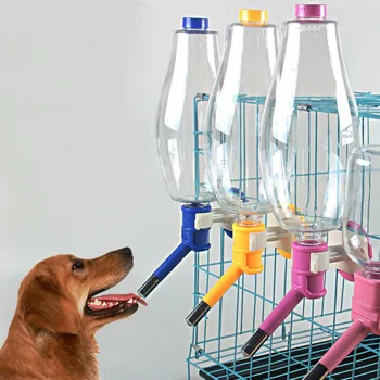 500/1000ML Pet Pakārtotā Automātisko Pakārtoto Ūdens Dzeramā Barošanas Bļodas Kucēns Suns, Kaķis Pet Būrī Karājas Bļodas
