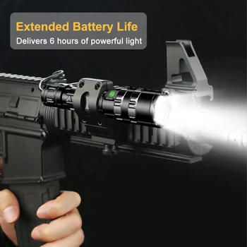50000LM UltraBright LED Taktiskais Lukturītis USB Lādējamu Ūdensizturīgs Scout gaismas Lāpu Medību gaismas 5 Režīmi ar 18650 akumulatoru