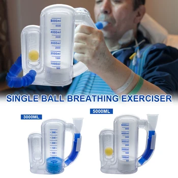 5000ml Aparāti Būtiska Jaudas Elpošanas Treneris Stimuls Spirometer Plaušu Elpošanas Exerciser Rehabilitācijas Treneris