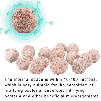 500g/daudz Bio Filtru Nesēju, Kvarca Bumbiņas Nitrificētā Baktērijas Māju Akvāriju Tvertnes Zivju Tvertnes Filtrācijas, kuru linuma Acs Soma