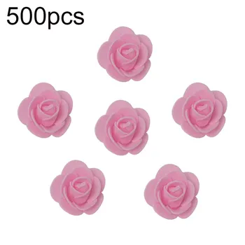 500Pcs 3.5 cm PE Putu Rožu Mākslīgo Ziedu DIY Lāča Lelle Kāzu Nama Dekori