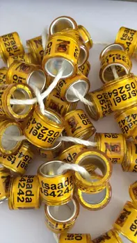 500pcs/daudz Lidot baložu gredzeni putniem gredzeni piegādes žubīte putnu kanāriju alumīnija putnu gredzeni datumi 2019. gads gredzeni
