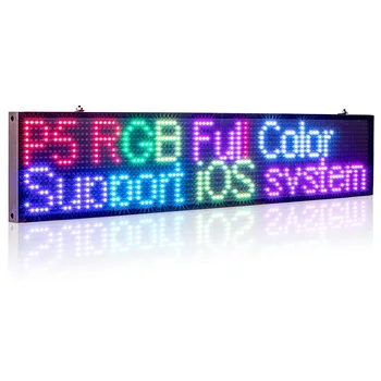 50CM P5MM RGB Led Zīme Pilnu Krāsu Multicolor Programmējams Ritināšanu Ziņu LED Displejs, Borta Displejs, Multi-valodas