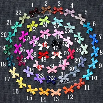 50colors 100PCS(50pairs) Priekšgala Krāsas bowknot Šarmu Kulons Savienotājs Rotaslietas DIY par auskari/Rokassprādze/Kaklarota -E-6(No37-50)