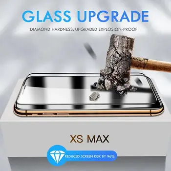 50gab 10D Glass Screen Protector For iPhone 12 11 Pro Max XS X 8 7 6S Plus SE2 Pilns Pārklājums Vāks Rūdīta Stikla Filmu Par 12 Pro