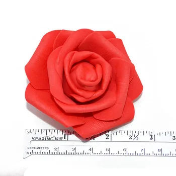 50gab 6cm Mākslīgo Rožu Ziedi Putu Ziedu Galvas Dekoratīvie Ziedi DIY Scrapbooking Amatniecība Kāzu Rožu Grupa Krājumi