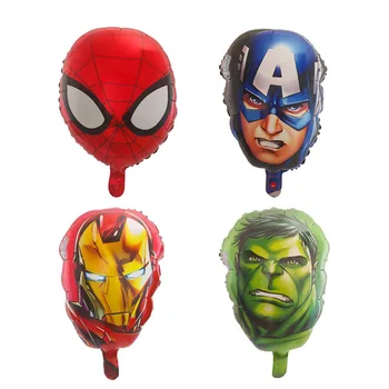 50gab Captain America Pontons Spider varonis, Cilvēks Dzelzs Galvu, Folija Baloni 18inch Avengers Varonis baloni dzimšanas dienas svinības Dekoru rotaļlietas