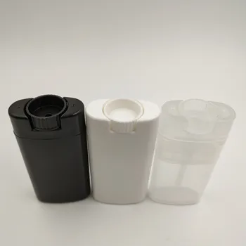 50gab/daudz 15ml tukšas Plastmasas balts, melns un skaidrs, liels ovāls lūpu balzams, dezodorants, caurules tvertne
