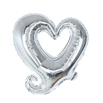 50gab/daudz 18inch Āķis Sirds Formas Folijas gaisa Balons ir Piepūšams ar Hēliju Balonu Valentīna Diena, Kāzu svinības, Apdares Ballon Piederumi