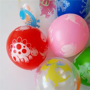 50gab/daudz Caurspīdīgu jauktu krāsu dinozauru balonu 12 collu bērnu rotaļu balons, dzimšanas dienas svinības rotā Ziemassvētku balonu