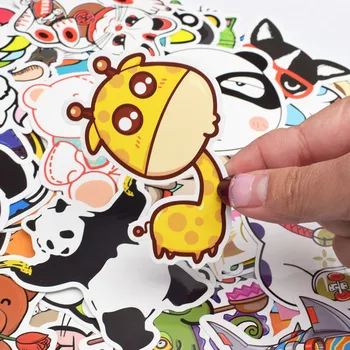50gab Dzīvnieku Sērijas Uzlīme Anime Smieklīgi Karikatūra Bērnu Uzlīmes, lai Bērns DIY Klēpjdatoru Bagāžas Velosipēdu Ledusskapis Ģitāra, Auto Uzlīmes