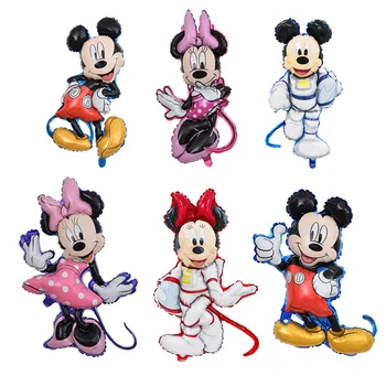 50gab Folija Mickey Minnie Mouse Baloni Karikatūra Mickey Tēmu Dzimšanas dienas svinības Apdare Bērniem, Multiplikācijas filmu Rotaļlietas, Bērnu Dušas Globos Bumbu