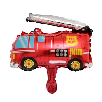 50gab mini Fire Engine Balonu Vilcienu Policists Automašīnas Tvertnē neatliekamās medicīniskās palīdzības Folija Baloni Dzimšanas dienas svinības Rotājumus Bērniem, Rotaļlietas, Bērnu Duša