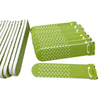 50gab Mini Nagu Bufera Failus, Zaļā Varde Formas Smilšpapīru Pirkstu galiem UV Gel poļu Buferu Failus Manikīra Saloni, Skaistums, Instrumenti,