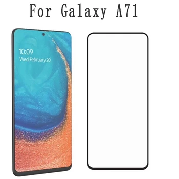 50gab Pilna GlueTempered Stikla Samsung Galaxy A51 A71 A91 A70S A50S M10S Pilnībā Segtu Ekrāna Aizsargs Aizsardzības Plēves Stikla
