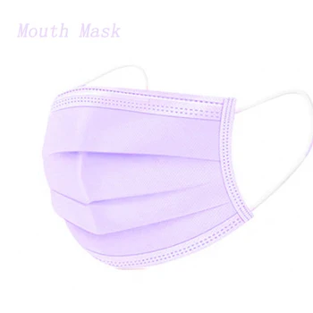 50GAB violeta filtrs Anti baktēriju 3 slāņi, Vienreizējās lietošanas maskas, sejas Maskas Anti-putekļu Drošs PM2.5 aizsardzības masku neaustu meltblown