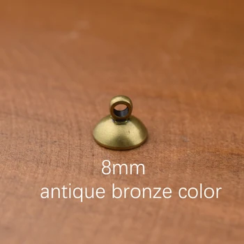 50pieces 8mm bronza / sudraba / zelta krāsa, lai izvēlētos klp kulons savienotājs pērlīšu cepurīti rotaslietas piederumu