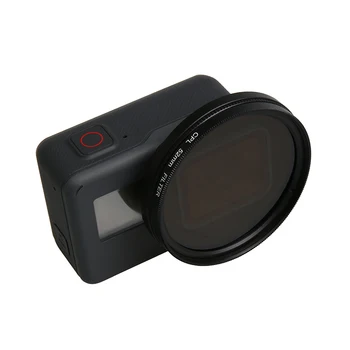 52mm Melnā Metāla, Stikla Cirkulārās Polarizācijas CPL Objektīva Filtru Kopa ar Filtru Adapteri, par GoPro Hero 7 6 5 ūdensizturīgs Gadījumā