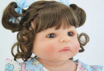 55cm Pilna Silikona Vinila Ķermeņa Atdzimis Bērnu Lelle Rotaļlietu Meitene Bonecas Jaundzimušo Princesi Bērnu Bebe Pelde Rotaļlietu Dzimšanas dienas Dāvanu Klāt