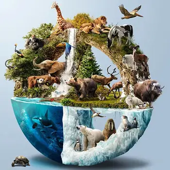 5D DIY Dimanta Izšūti Ledāja Okeāna Pasaules Dzīvnieku Pilnu Kvadrātveida/Apaļā Dimanta Mozaīkas Apdare, Krāsošanas Mājās Dimanta Krāsošana
