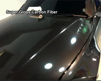 5D Spīdīgo Oglekļa Šķiedras Vinila Auto Wrap Filmas Lapa Transportlīdzekļa Decal Klēpjdatoru Ādas Vāciņu Motociklu