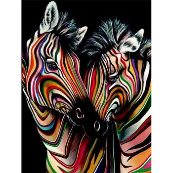 5d Zebra Dimanta Krāsošana Roku darbs, Rokdarbi DIY Dimanta Izšuvumi Dzīvnieku Mozaīkas Rhinestone Attēlu