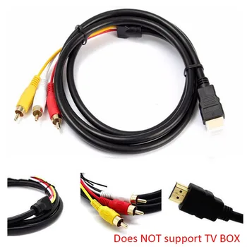 5Ft HDMI, 3-RCA AV Component Video Audio Converter Adaptera Kabeli, Lai HDTV Tikai Par Spēlētājiem, Lai TV
