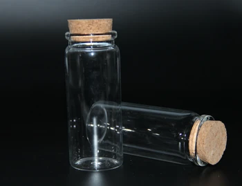 5gab 37*80mm Stikla Pudele, kas Vēlas Pudele Tukša Parauga Uzglabāšanas Spice Burkas Pudelītē ar Korķi, Aizbāžņi, - Caurspīdīgs Kāzu dāvanu diy