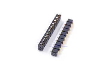 5gab Atsperi pogo pin 10 Pin 2.54 mm Režģa Virsmas montāžas PCB 4.0 mm Augstums Pavasara Galvenes Pin Vīrietis