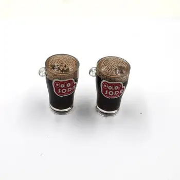 5gab Mini Sodas Dzēriens Kausa 3D Cabochons DIY Rotaslietas Kaklarota Piekariņi ļoti gudrs keychain Kulons Apdare Amatniecības DIY