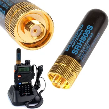 5GAB SRH-805S VHF UHF Antena SMA-F Īstermiņa un Sieviešu un Vīriešu Antenu Baofeng UV5R UV-82 BF-888S 10W 144/430MHz Dual Band