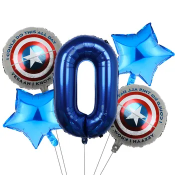 5gab Zirnekļcilvēka Captain America Folija Baloni, Komplekts 32 Collu Skaitu Piepūšamo Balonu, Bērnu Dzimšanas dienas Dāvanas Baby Dušas Dekori
