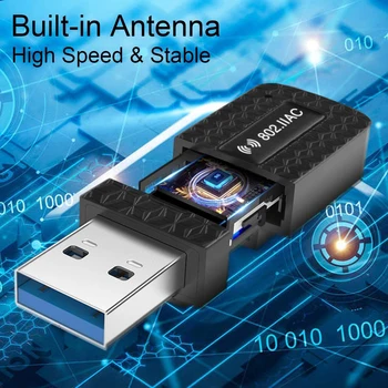 5Ghz WiFi Adapteri USB 3.0 lielos attālumos WiFi Antena Ethernet Adapteris Wi Fi Dongle For PC Klēpjdatoru 1300M Wi-Fi Uztvērējs Tīkla Karte