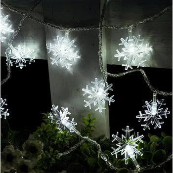 5M 28LEDS Sniegpārslas LED String Gaismas, Ziemassvētku Apgaismojums, Aizkars, Guļamistabas Pusi, Kāzu Dekorēšana