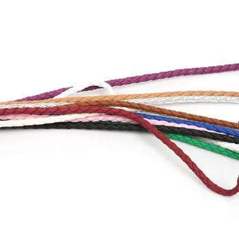 5m/daudz Daudzkrāsainu Cilvēka Pīts Ādas Vadu String Kaņepāju Virvi 4mm REMONTDARBOS Rotaslietu izgatavošana, Kaklarota, Rokassprādze