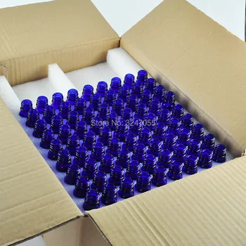 5ML 80pieces Kosmētikas Šķidruma Seruma Pudelītes, Portatīvo Zila Stikla Aromterapijas Ēteriskās Eļļas Pudeles, Reaģenta Stikla Pudele ar Pipeti